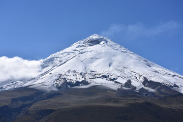 imposing cotopaxi volcano the largest in the Andes mountain range