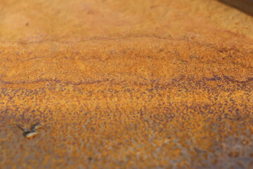 close up of a rusty plate