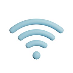 Internet Network Signal 3D Rendering Illustration