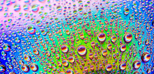 background of colorful water drops