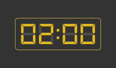 3:00, Digital clock number. Vector illustration.
