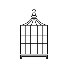 Bird cage icon design. vector illustration. isolated on white background