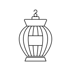 Bird cage icon design. vector illustration. isolated on white background