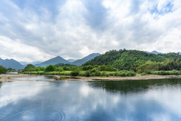Tongji weir, Lishui, Zhejiang, China, is an ancient water conservancy project in China. It has a...