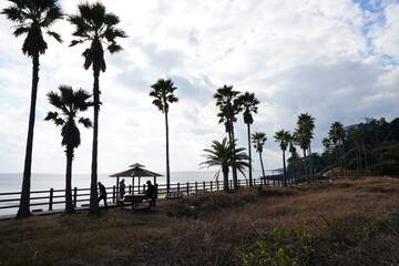 seaside gazebo and walkway