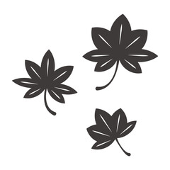 シンプルなもみじの切り抜き　アイコン　バリエーション