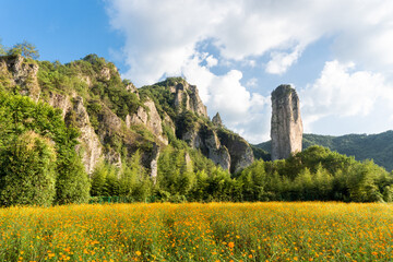 Fototapeta na wymiar Dinghu Peak, Xiandu Scenic Spot, Jinyun County, Lishui City, Zhejiang Province, China