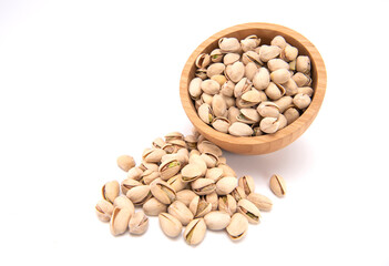 Pistachio isolated on white background.copy space