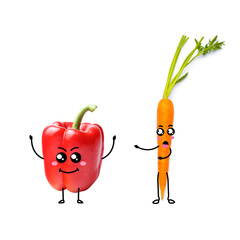 Fresh carrot on white background