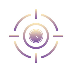 target clock logo gradient design template icon element