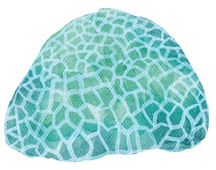 under ocean life element with watercolor painted , Coral reef with transparent background