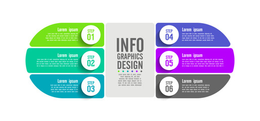 Colorful infographic business element template design