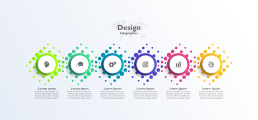 Fototapeta na wymiar Gradient colored infographic template design