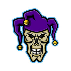 Court Jester Skull Mascot