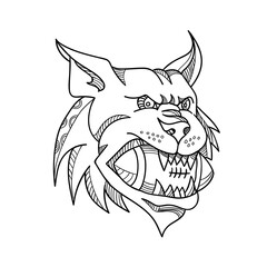 Bobcat American Football Mono Line