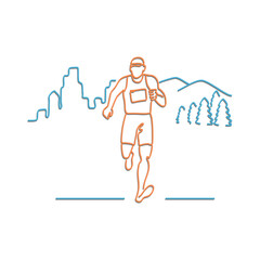 Marathon Runner Running Neon Sign