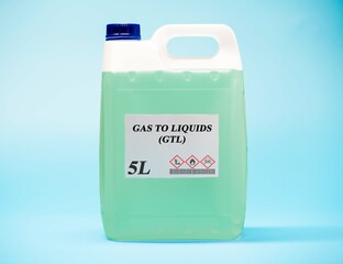 Biofuel in chemical lab in glass bottle Gas to Liquids (GTL)