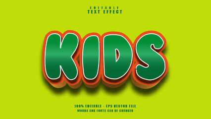 3D Kids Editable Text Effect