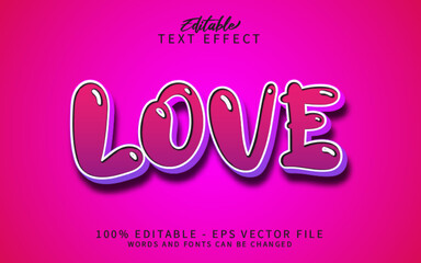 3D Love Editable Text Effect