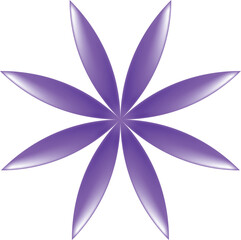 abstract purple color flower symbol