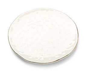 Empty ceramic plate isolated on white
