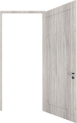Open door, wood pattern, single door