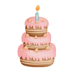 birthday cake with candles