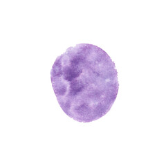 Abstract violet purple color watercolor stain isolated. Watercolor hand drawn texture for backgrounds, cards, banner