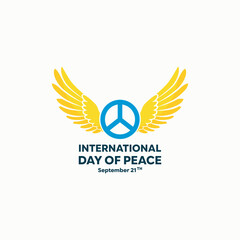 September 21, international day of peace. Concept illustration world peace is present. Vector depict.