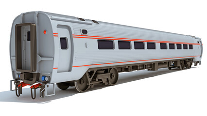 Obraz premium Passenger Train 3D rendering on white background