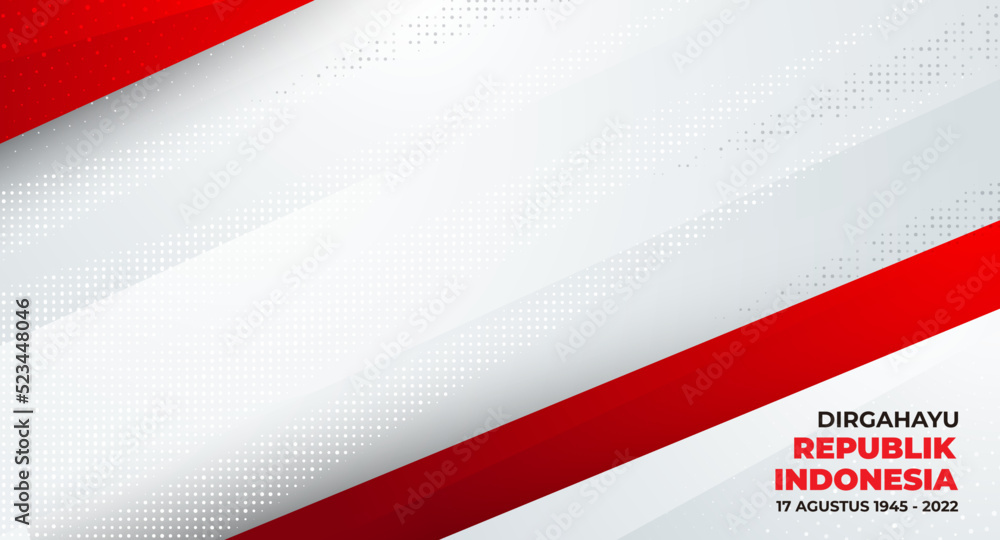 Poster abstract geometric background with red and white color.