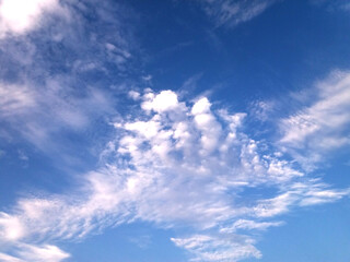Fototapeta na wymiar Blue nature sky background and clouds