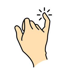 pinkie finger flat icon Vector illustration isolated on white background