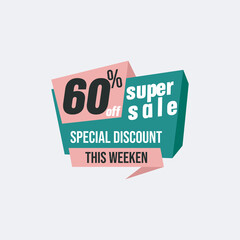 Special offer banner, hot sale, big sale, super sale, sale banner vector, black, yellow, green, red and orange vector banner