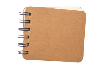 Brown notebook isolated on transparent background. notepad