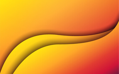 Abstract wave shape orange background - obrazy, fototapety, plakaty