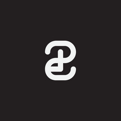 Initial letter PE monogram logo template.