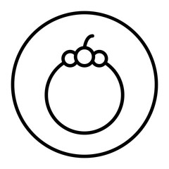 Obraz premium mangosteen icon