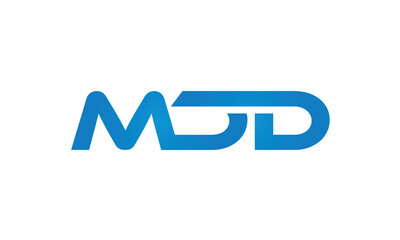 MDD letters linked logo design, Letter to letter connection monogram concepts vector alphabet