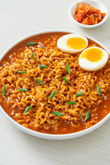 Korean instant noodles with egg