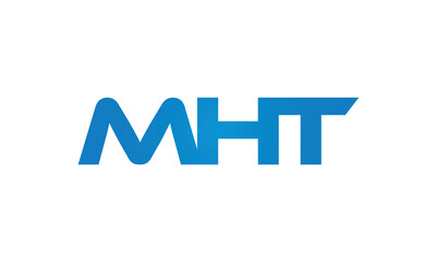MHT letters linked logo design, Letter to letter connection monogram concepts vector alphabet