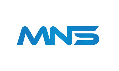 MNS letters linked logo design, Letter to letter connection monogram concepts vector alphabet