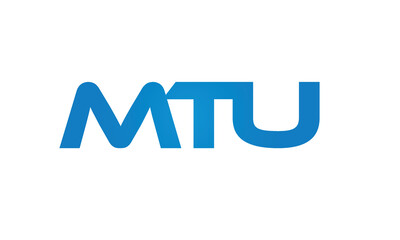 MTU letters linked logo design, Letter to letter connection monogram concepts vector alphabet