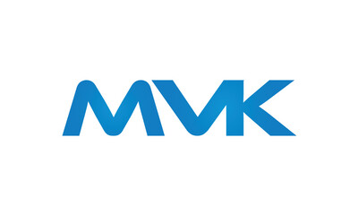 MVK letters linked logo design, Letter to letter connection  monogram concepts vector alphabet