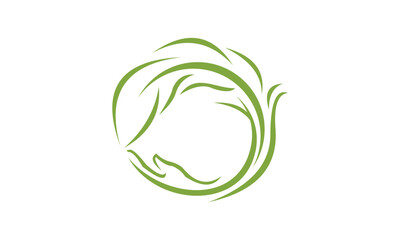 hand and feather combination logo vector design symbol illustration sign icon design idea