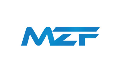 MZF letters linked logo design, Letter to letter connection  monogram concepts vector alphabet