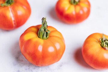 Fresh tomato, seasonal organic ripe