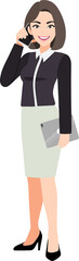 Naklejka premium Business woman in Fall color clothing concept