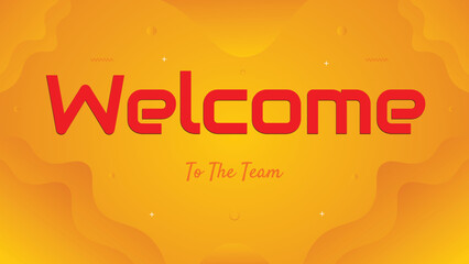 Welcome banner and sign with colorful background design