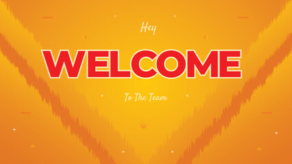 Welcome banner and sign with colorful background design